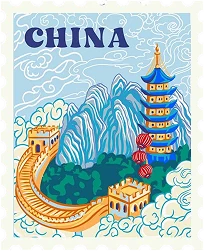 China China stamp